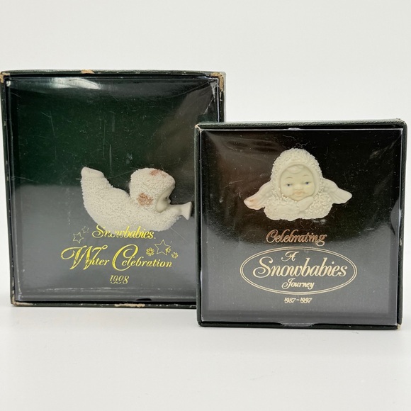 Department 56 Jewelry - Snow Babies x 2 Department 56 Brooch Pins‎